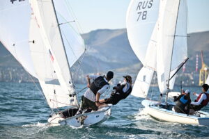 Спортсмены во время Чемпионата и первенства Краснодарского края по парусному спорту в Новороссийске.